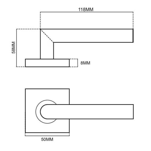 Mensa Door Handle 02-RS - Image 4